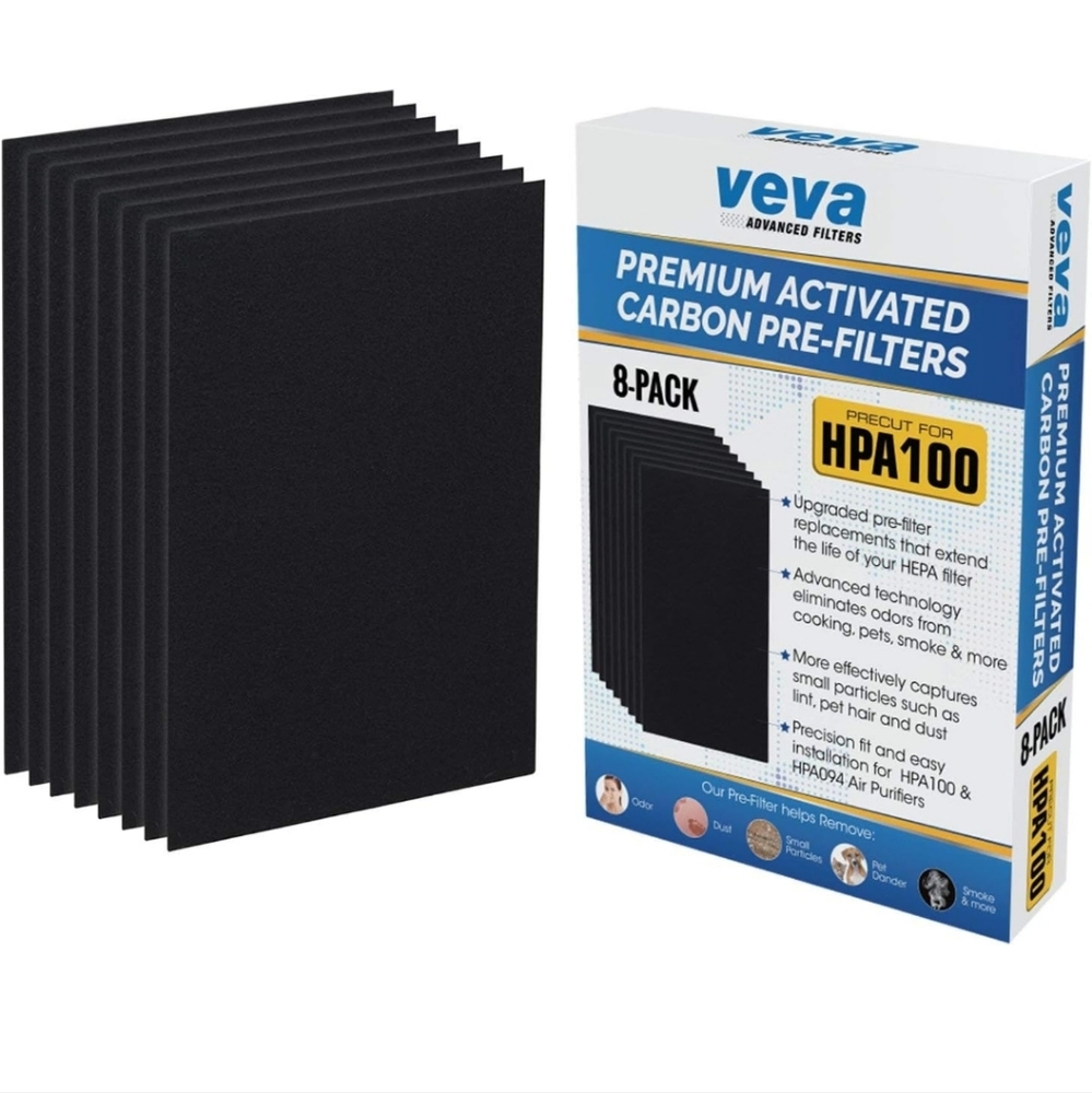 NEW! 8-Pack VEVA Advanced Filters Precut for HPA100